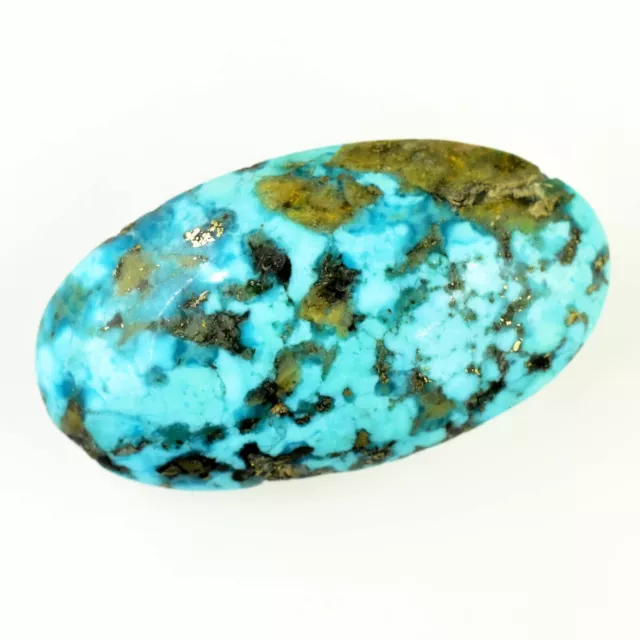 51.30 Ct Natural Persian Blue Turquoise Cabochon Certified Gemstone