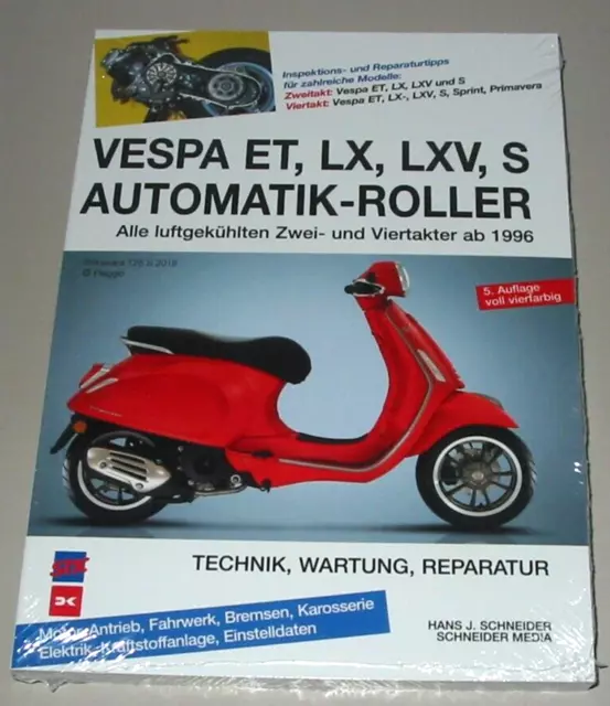 Reparaturanleitung Vespa ET LX LXV S Automatik Roller lufgekühlte 2 + 4 Takter!