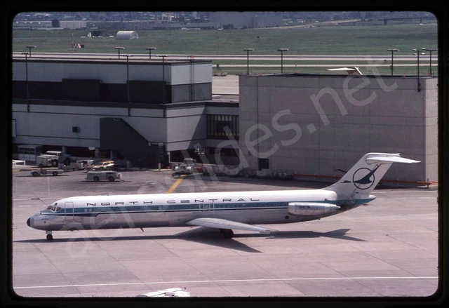 North Central Douglas DC-9-51 N760NC Oct 77 Kodachrome Aircraft Slide/Dia