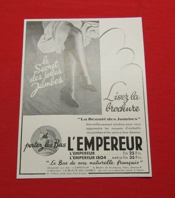 PUBLICITE LYS LE BAS DE SOIE JAMBE DE PRINCESSE PLUMEREAU DE 1927 FRENCH AD PUB 