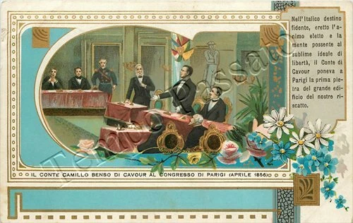 Conte Camillo Benso di Cavour al congresso di Parigi - 1856