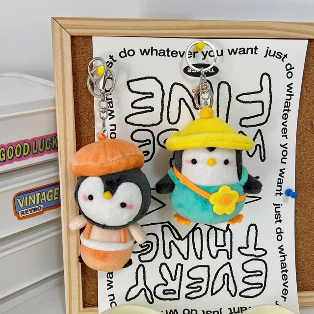 1Pc Penguin Keychain Cute Plush Keychains For Gifts Women Car Keys Keyring_x -wf