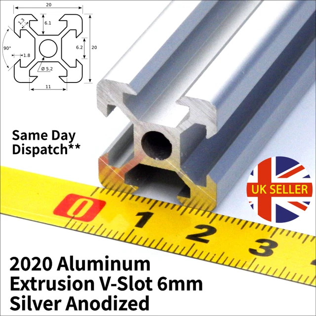 2020-aluminium-extrusion-profile-v-slot-length-1-meter-100cm-slot-6mm