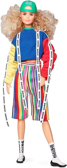 Grande poupée Barbie aux cheveux blonds, 71 cm de haut, robe arc-en-ciel et accessoires de