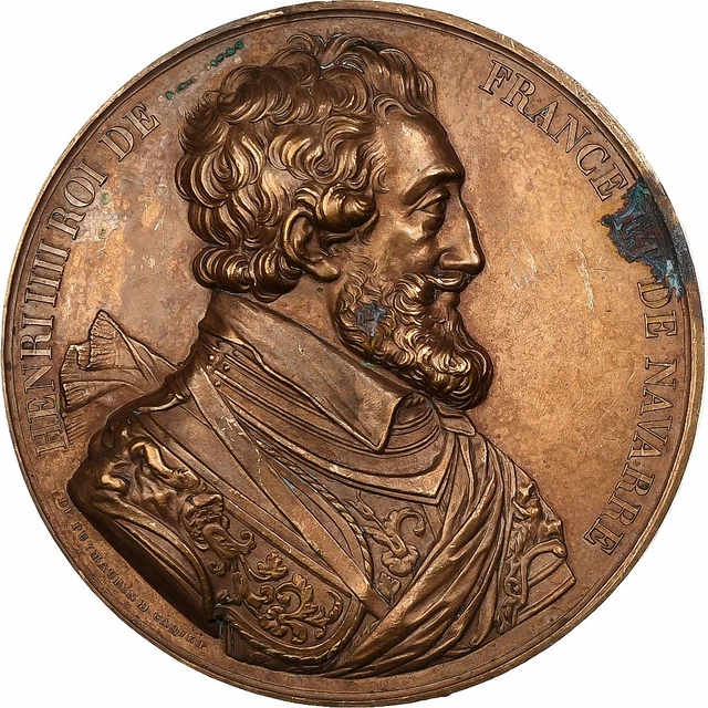 médaille : [ Henri IV et Marie de Médicis, bustes accolés de profil à droite