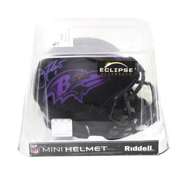 Baltimore Ravens NFL Mini Speed Football Helmet ECLIPSE Joe Flacco Autographed