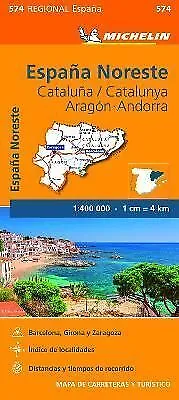 Aragon Cataluna - Michelin Regional Map 574 - Free Tracked Delivery