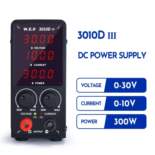 WEP 3010D-III 350W Adjustable Switching DC Power Supply 10A 30V High Precision