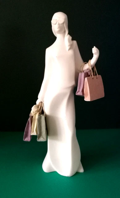 LADY IN GLASES FIGURINE ORNAMENT HANDBAGS TOTES by NADAL VALENCIA SPAIN 2012's