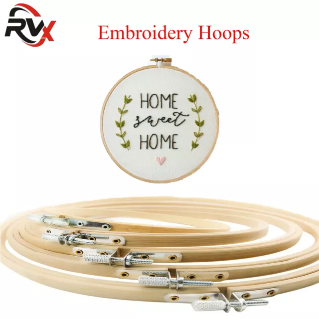 Top Quality Bamboo Hand Embroidery Cross Stitch Ring Hoop Frames Craft 8cm-18cm