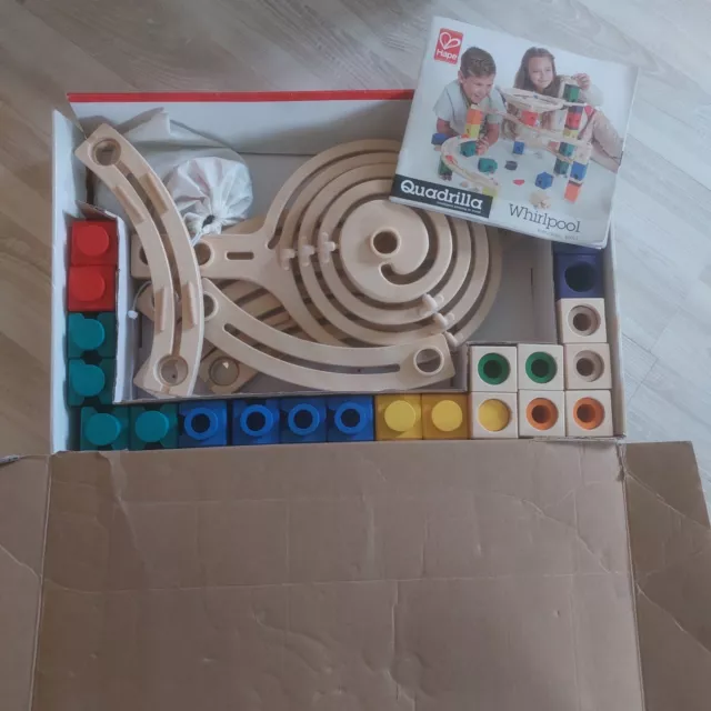 Hape whirlpool marble run Kugelbahn 106 Teile Kinder