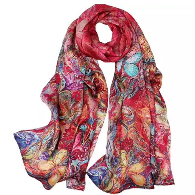 Foulard mérinos Céleste - Rouge – Princesse & Dragon | Montréal
