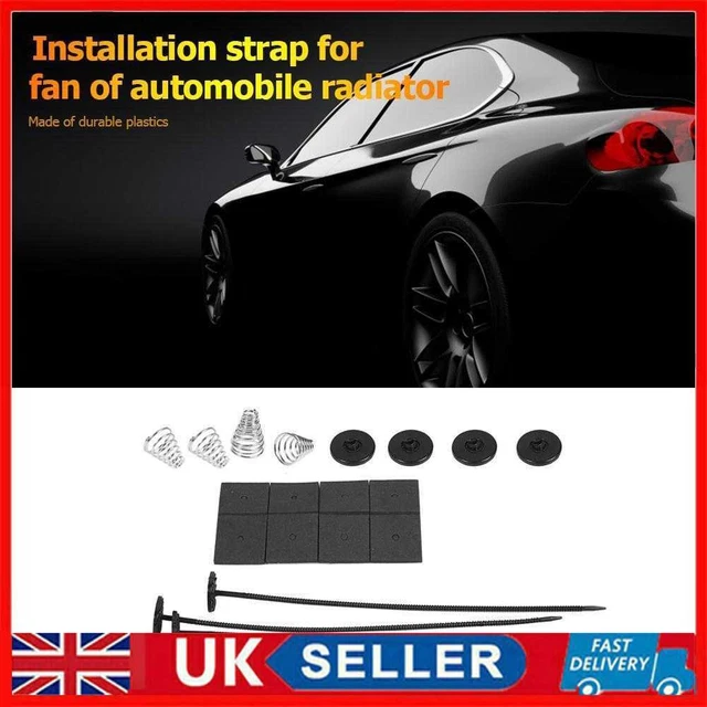 1 Set Universal Car Electric Radiator Cooling Fan Mount Fitting Kit Ties Straps