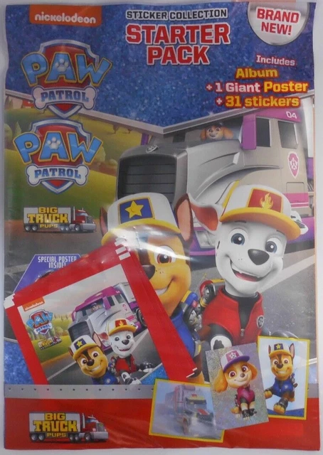 Panini PAW Patrol Big Truck Pups Mighty Movie Starter pack: Album + 31 Stickers