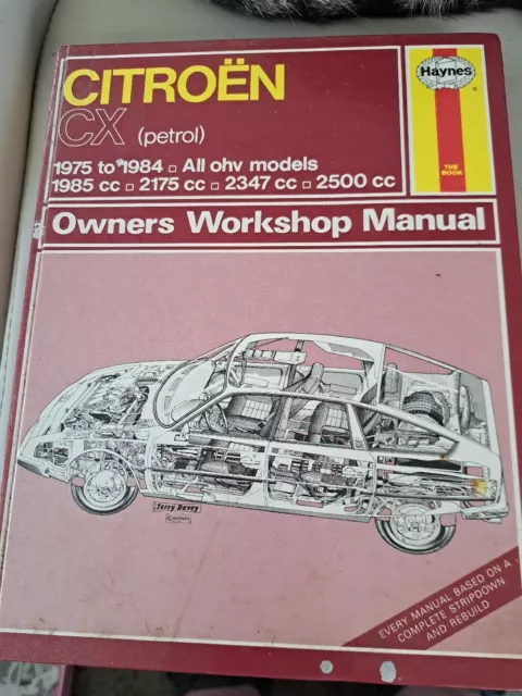 Citroen CX Haynes Workshop Manual 1975-1985 Service Repair Petrol