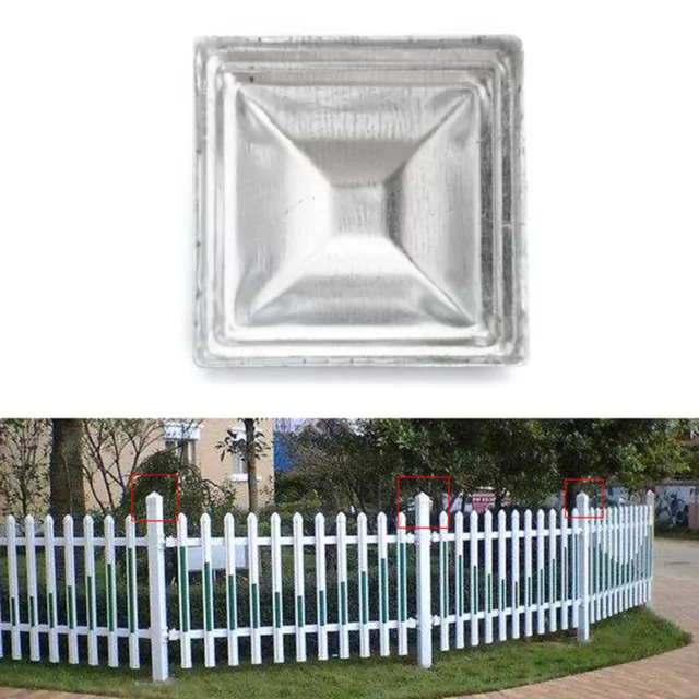 Galvanized Steel Square Post End Cap Pyramid Top Pool Fence Tube Cover 100x100mm 2