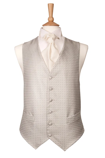 Grigio Argento Diamante Gilet Quadri Matrimonio Abbigliamento Formale Lavoro