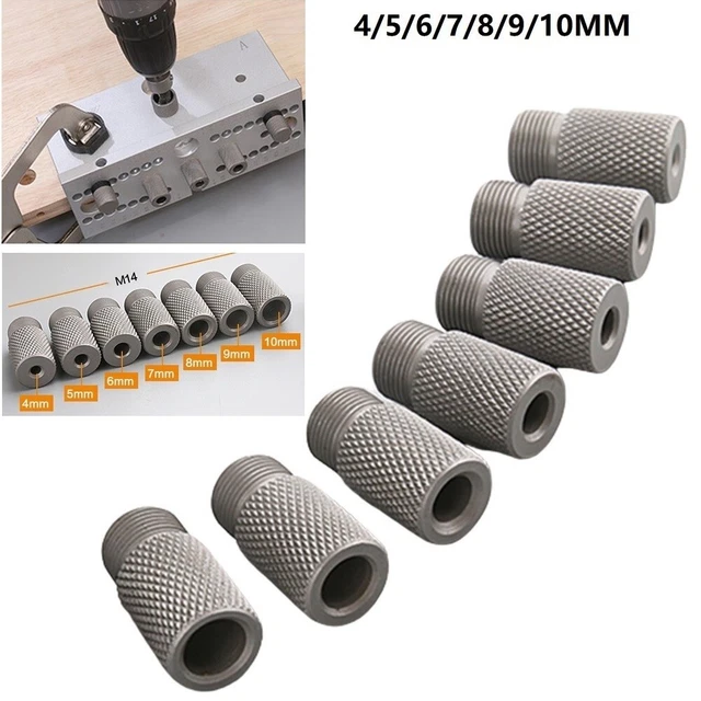 Manchon De Perçage Métal Pour Gabarit Cheville - Diamètres 6/8/10/12/15mm, Filetage M20x1.5, Outil Bricolage Bois