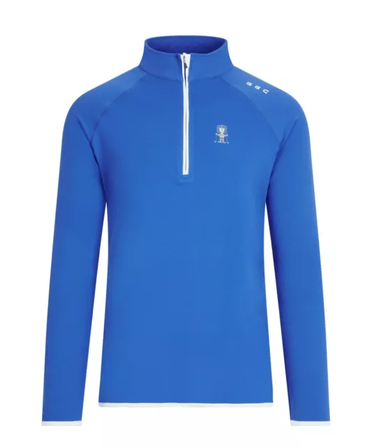 Golf God Clothing Royal Blue 1/4 Zip Up Pullover Jumper Top Mid Layer Sweater