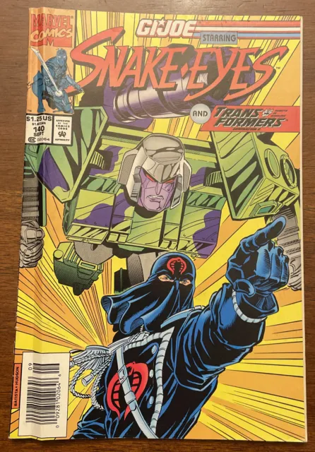 G.I Joe starring Snake- Eyes and Transformers #140 Marvel Comics