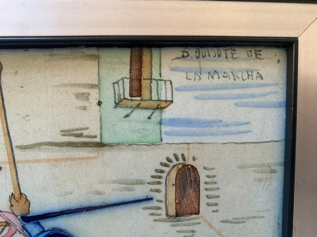Antique Spanish Ceramic Hand Painted Tile 4