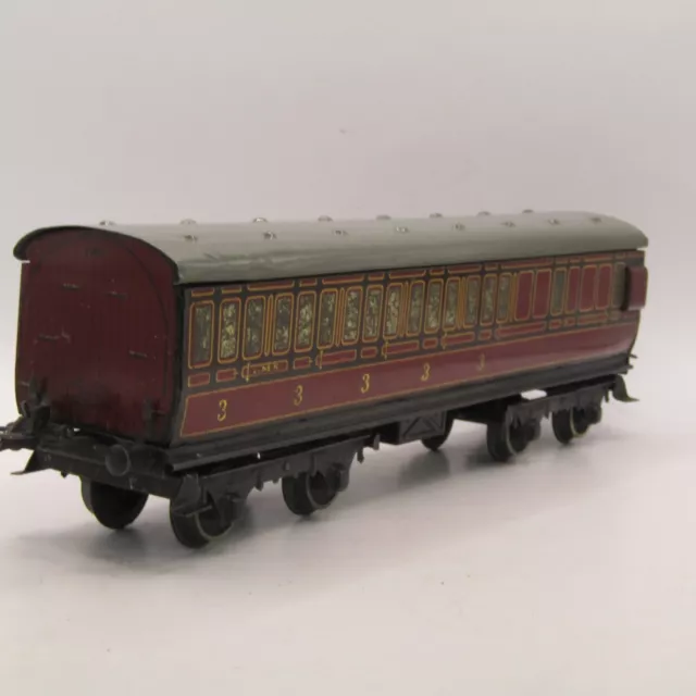 Hornby O Gauge LMS No2 Passenger Coach All 3rd Brake End - good condition !