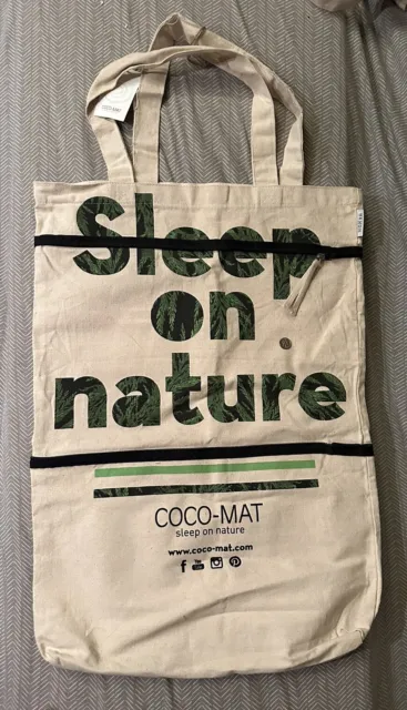 reusable COCO-MAT 2sizes ADJUSTABLE LARGE TOTE SHOPPING PILLOW BAG~canvas cotton