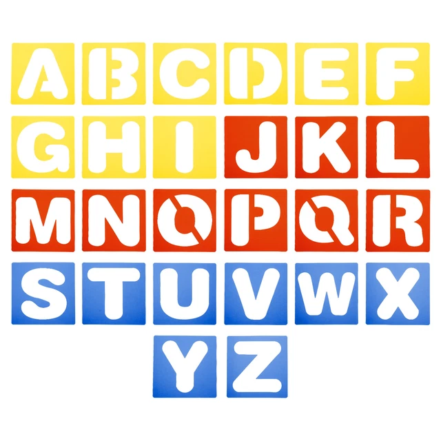 Plantillas de letras de 5 pulgadas plantillas de alfabeto reutilizables plantillas de letras plantilla 26 piezas