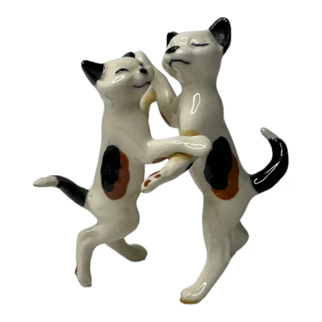 Dancing Cats 3 Inch Vintage Ceramic Figurine Hagen Renaker