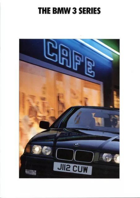 BMW 3 Series brochure 1992 1/92 GB Prospekt E36 catalogue catalogus catalog