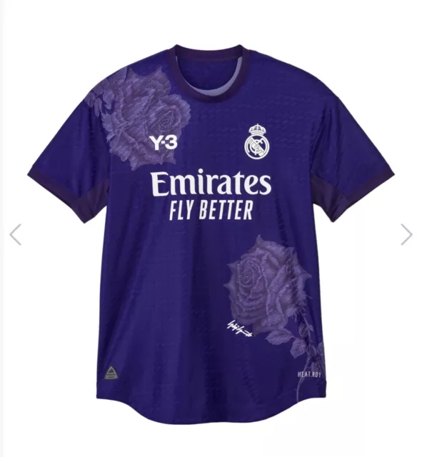 Real Madrid Y3 Auth. Trikot 4th 2023/2024 Lila, Größe L, Vini Jr. 7