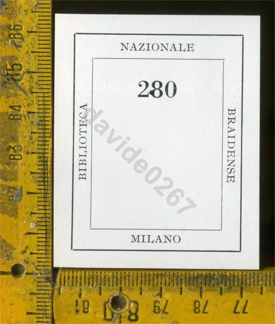 Ex Libris Originale Biblioteca Braidense Nazionale di Milano 955