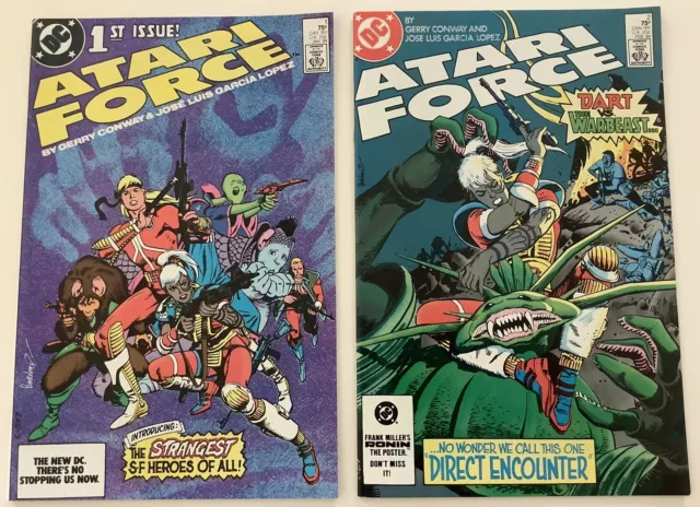 ATARI FORCE COMIC LOT: #1 & 2 (1984) DC; Conway, José Luis García-López: New