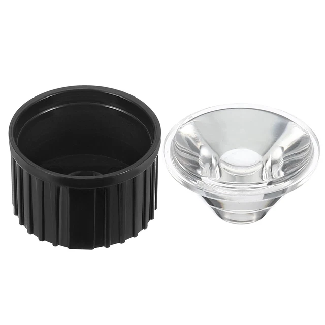 8 Set 20mm 60 Degree Acrylic Optical LED Lens with Black Holder for LED Light