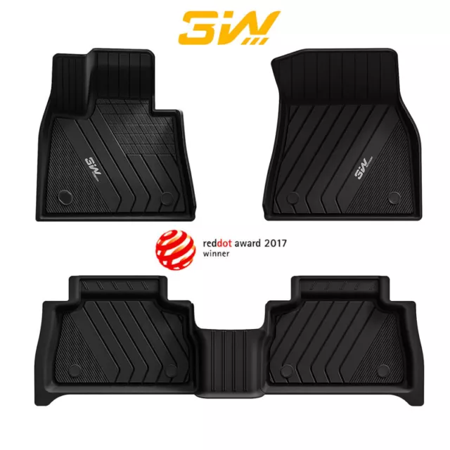 3W Car Floor Mats for BMW X2 X3 X4 X5 X6 X7 3 5 Series iX All Weather Custom Fit