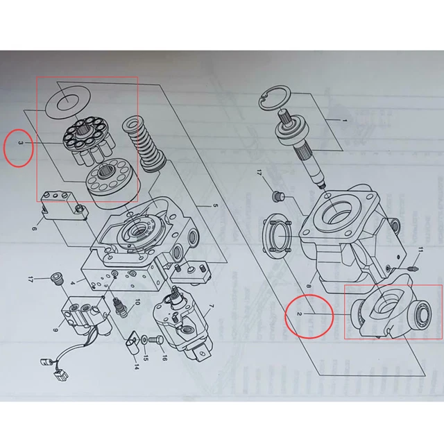 Kit De Réparation Joint Pompe Hydraulique Pour Pelle Komatsu PC60-5/6/7 - Joints Et Bagues Neufs