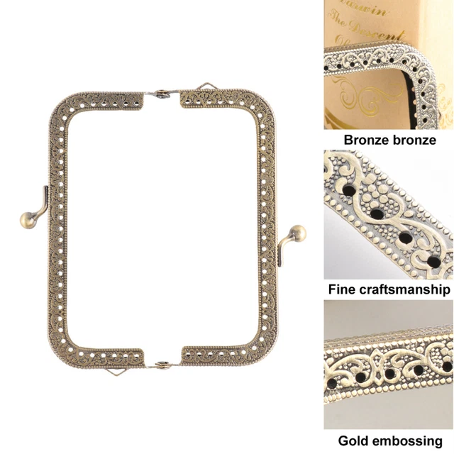 12,5 cm Accesorios de fabricación de bolsillos Marco cuadrado Cartera Metal
