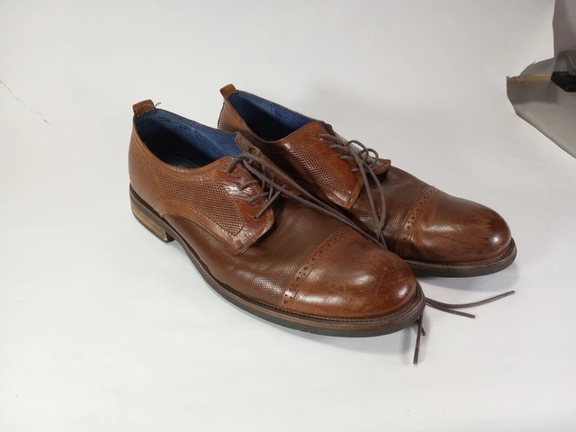 STEVE MADDEN MENS Brown Leather Oxford Dress Shoes Size 10  display picture 1