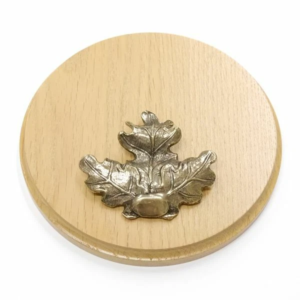 Placa de Jabalí Redondo Roble Claro Af 17 CM Con Hoja Grande Tablero Keiler