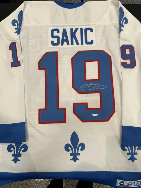 Joe Sakic Autographed Quebec Nordiques CCM Jersey UD Authentic