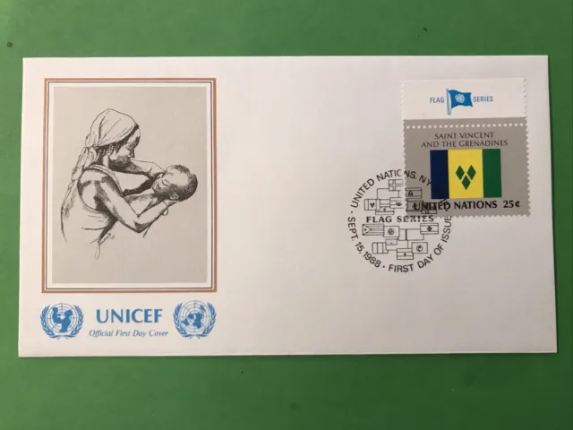 1988 - FDC - Mi.Nr. NT-NY 554 -  Flag Series "St. Vincent“ - ESST UN NY