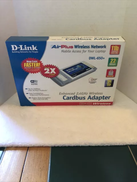 D-Link AirPlus DWL-650+ Wireless 22 Mbps PC Card  **NIB** FACTORY SEALED