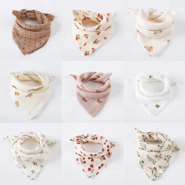 Comfortable Soft Teething Towel Baby Bib Saliva Towel Triangle Scarf Drool Bibs