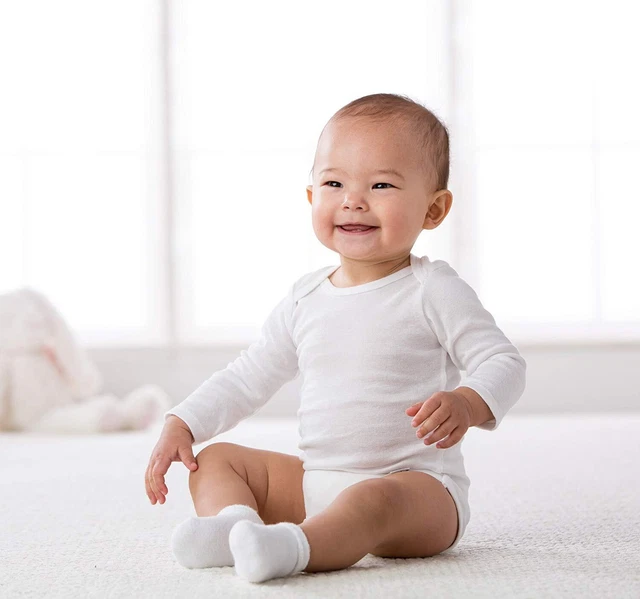 Gerber Baby Unisex 6 Pack Socks, White, 12 Months, White, Size 12.0 z7Ko