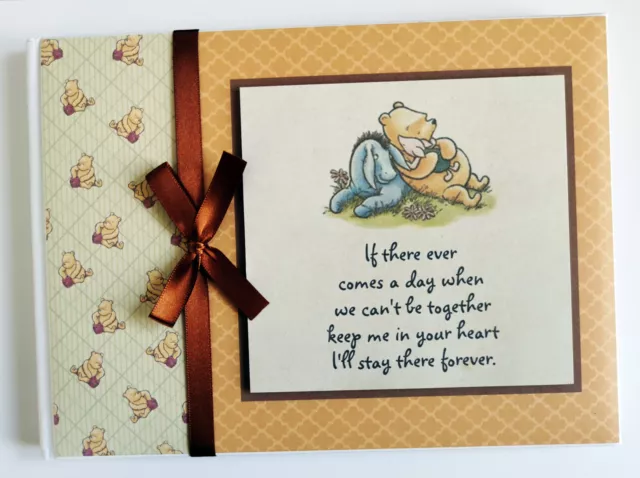 Personalised Classic Winnie the Pooh unisex baby shower guest book, gift