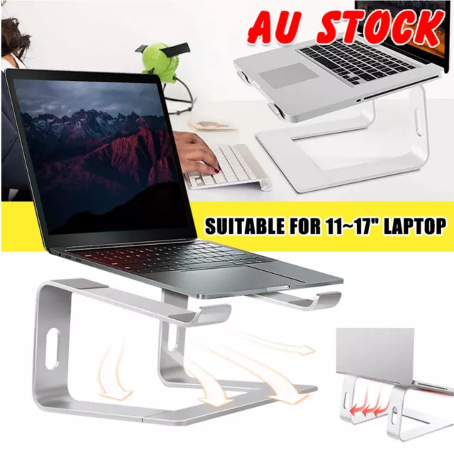 Adjustable Portable Aluminium Laptop Stand Ergonomic Tray Holder Cooling Riser