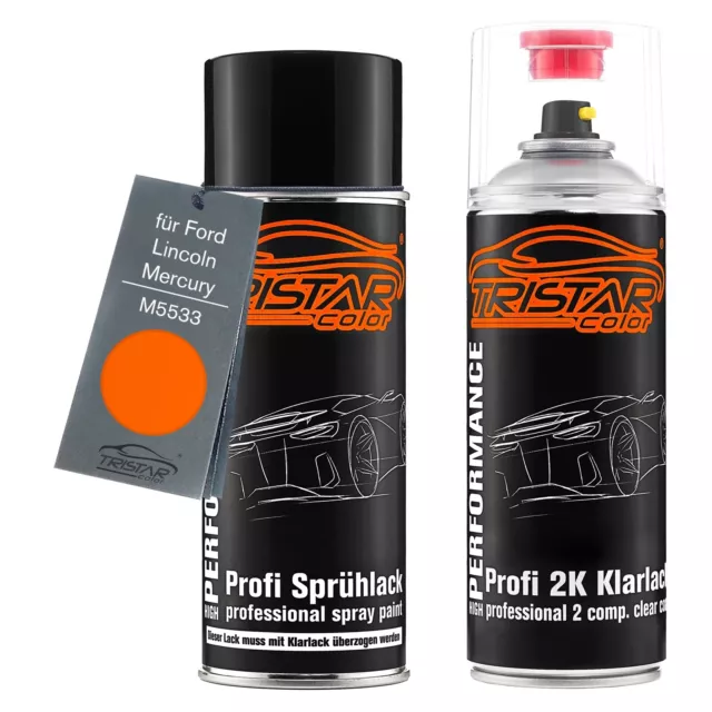 Autolack 2K Spraydosen Set für Ford Lincoln Mercury M5533 Tangerine