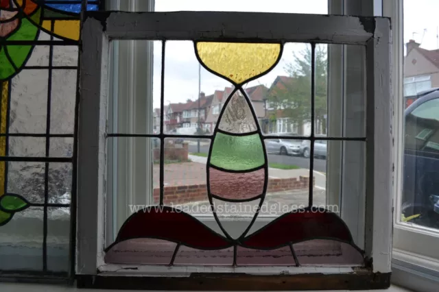 Art deco leaded light stained glass window R311b. DELIVERY OPTION!