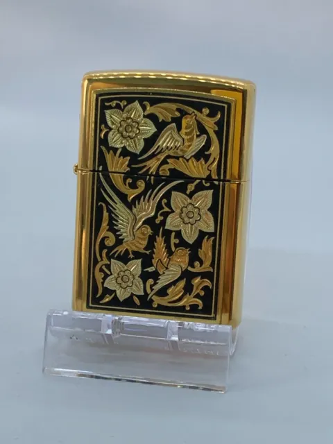 Zippo lighter Toledo serie 1998 Nature's Medley UNFIRED - Damascene gold