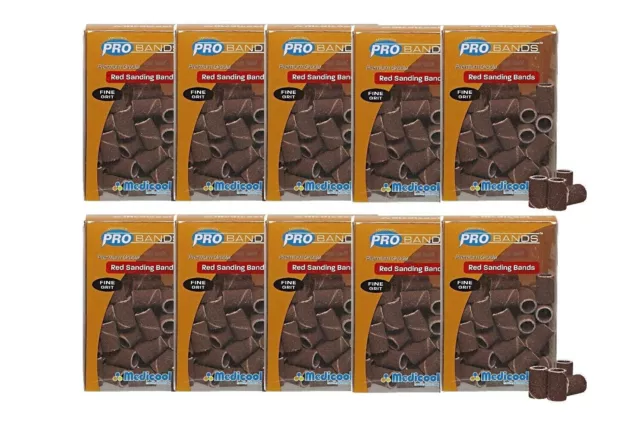 Medicool Sanding Band - Brown Fine Grit - 1000 pcs (10 boxes) Bundle Deal 2023